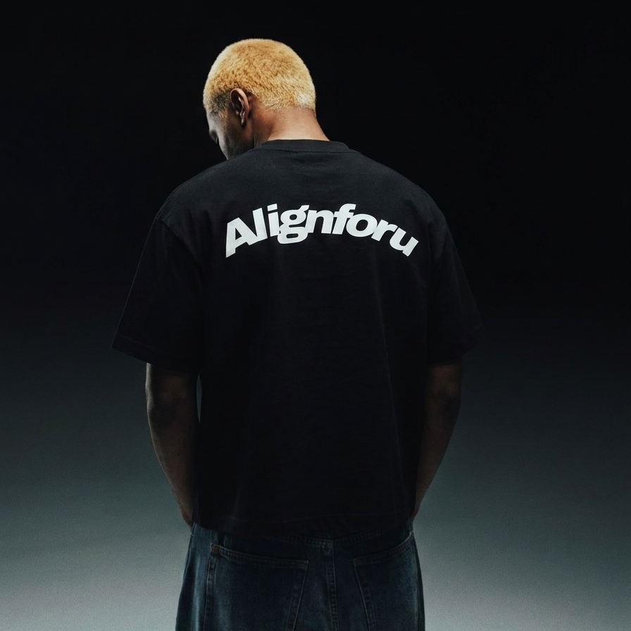 Alignforu Black T-shirt